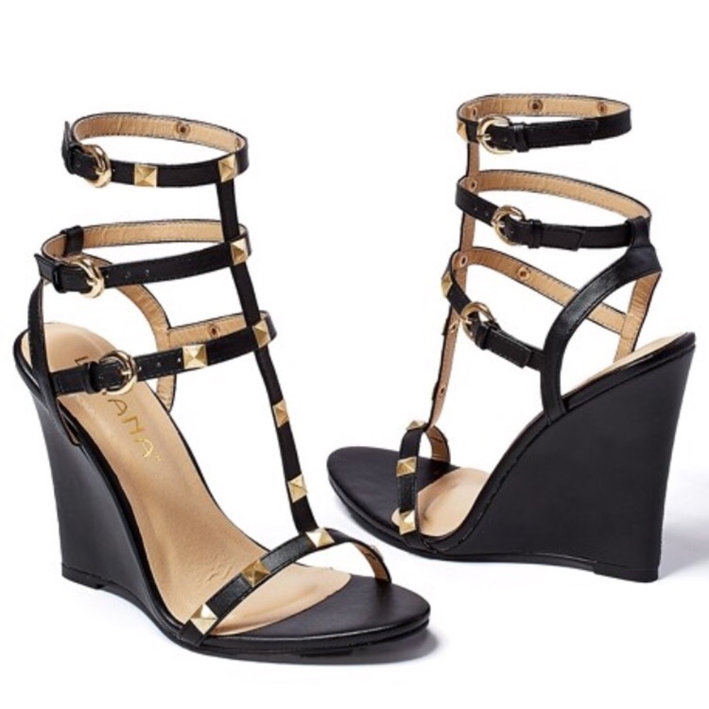Venus Studded Gladiator Wedges